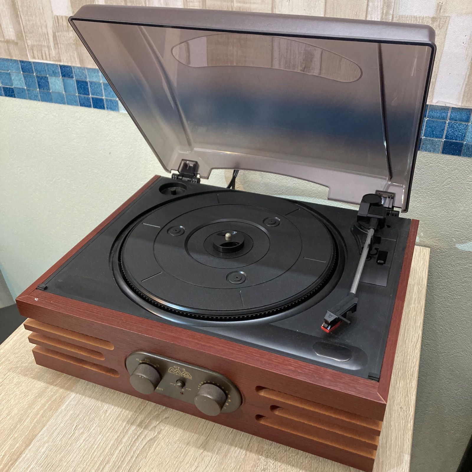 卓上　レコード　プレーヤー　プレイヤー　CT-3 値下げ 卓上型レコードプレーヤー SOWA 創和CT-3 昭和レトロ