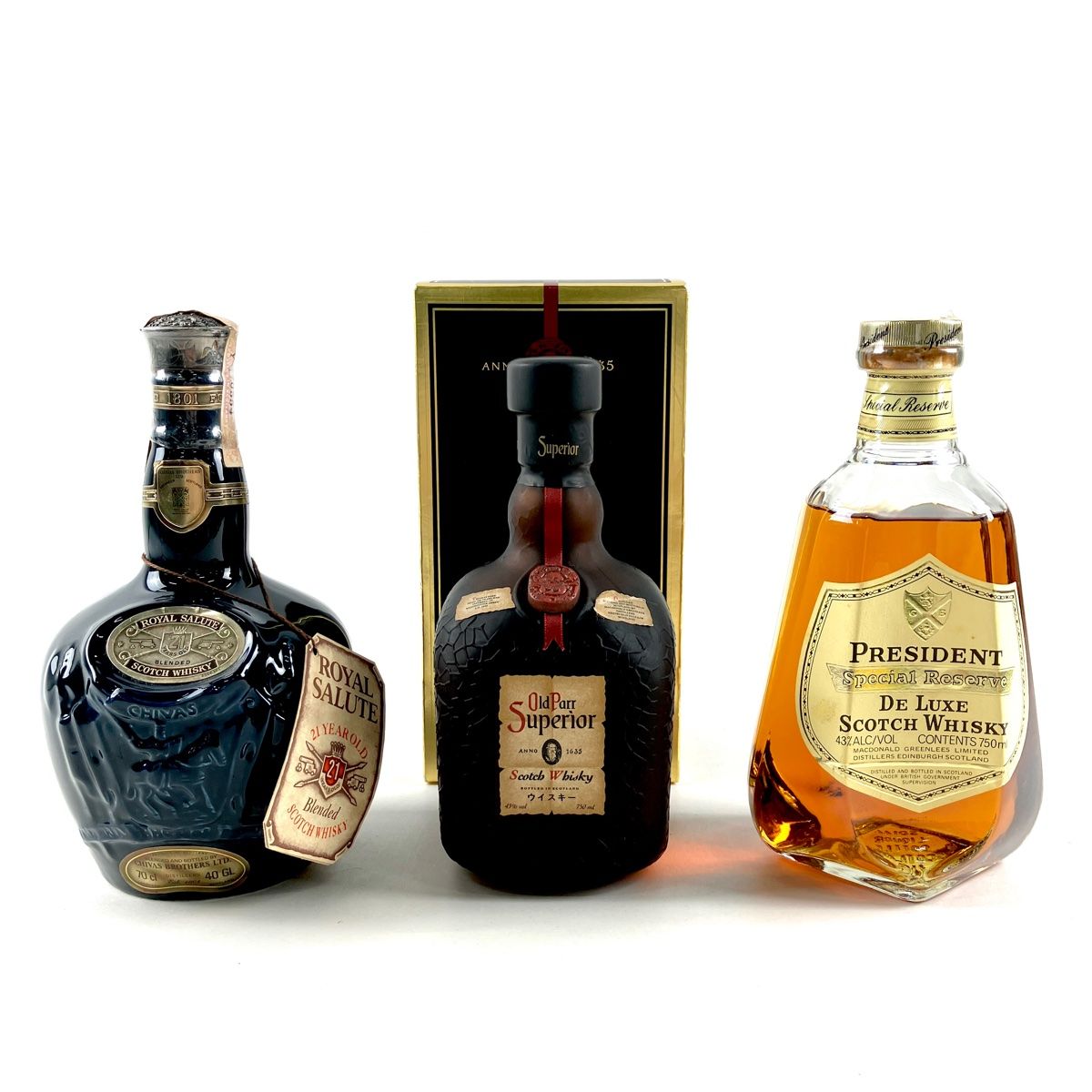 3本 シーバスブラザーズ パー プレジデント スコッチ 700ml ウイスキー セット 古酒