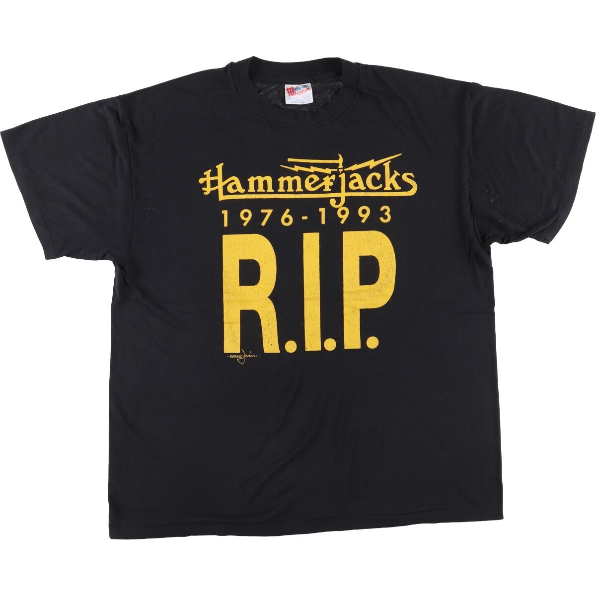古着 90年代 ヘインズ Hanes POLY-COTTON HAMMERJACKS アドバタイジングTシャツ メンズXL相当 ヴィンテージ|eaa543958