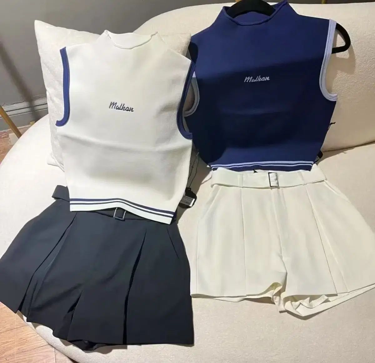 マルバーンゴルフ 女性用半袖ニット t シャツ半袖セット