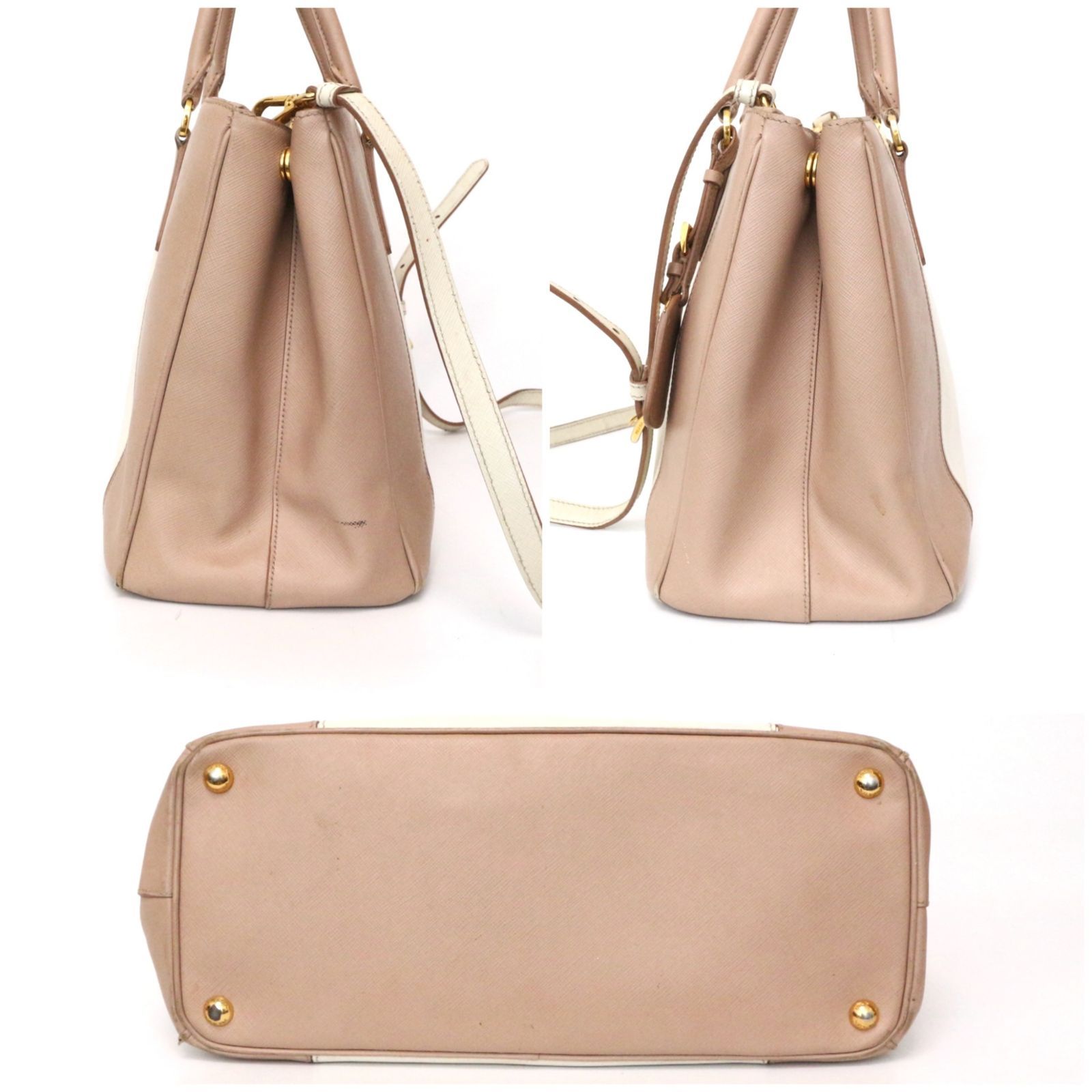 極美品✨ PRADA ショルダーバッグ ベージュ/ブラウン PRADA ショルダーバッグ ベージュ/ブラウン - メルカリ