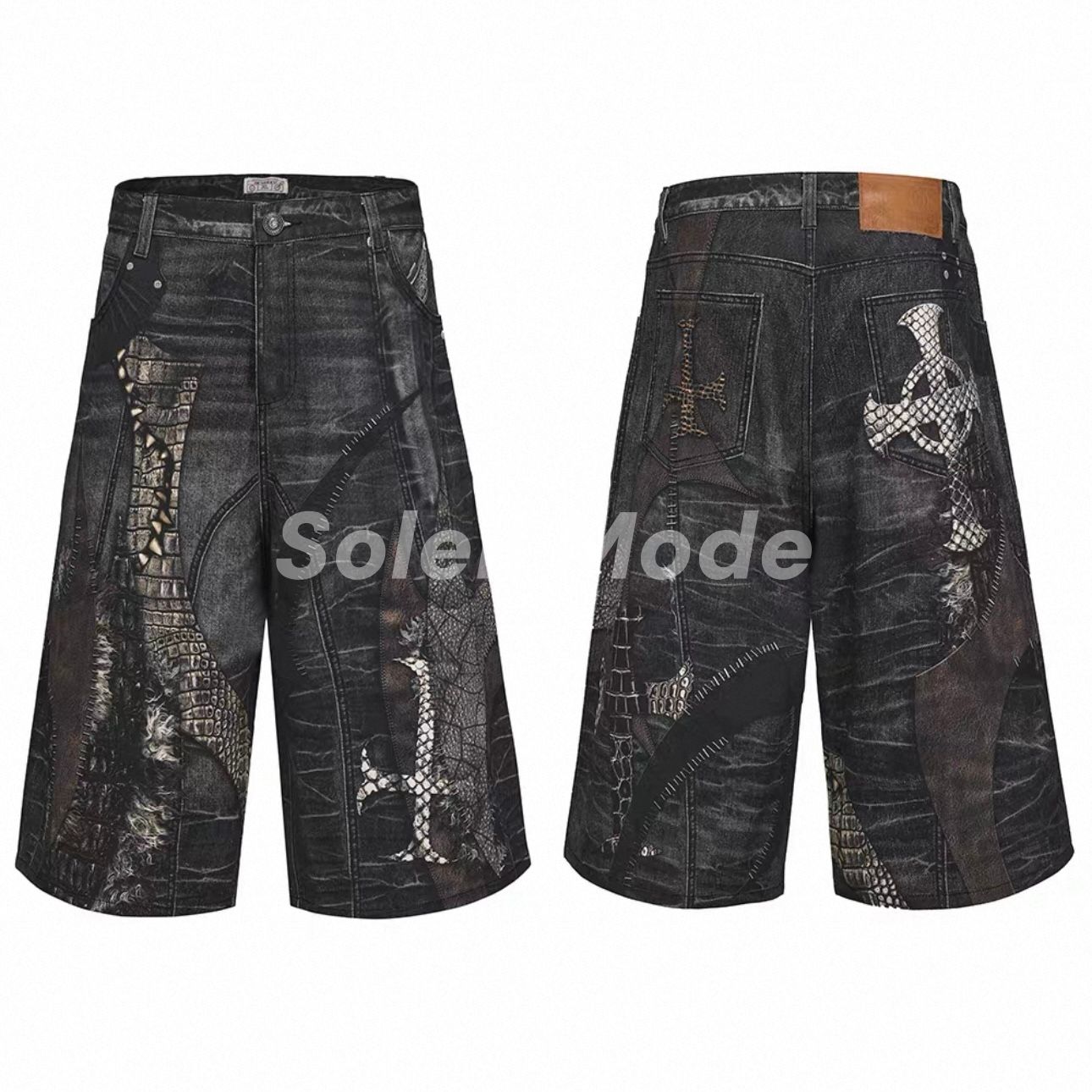 DND4DES x FayChui] Floral Print Denim Pants - BCAESAR