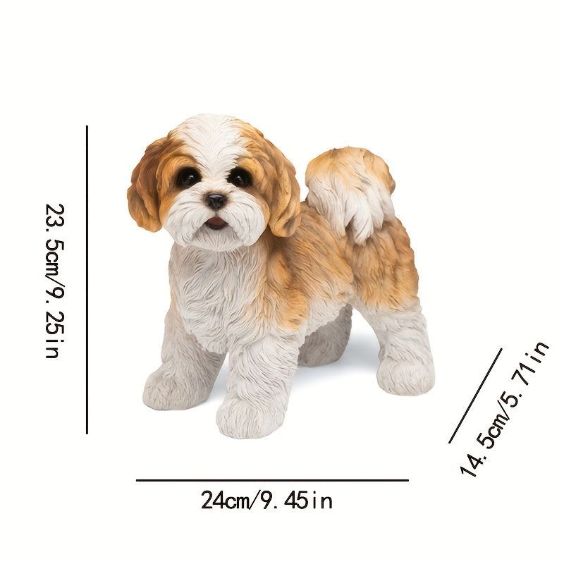 犬のフィギュア 茶色と白 犬のフィギュアセット（茶色と白） 犬の