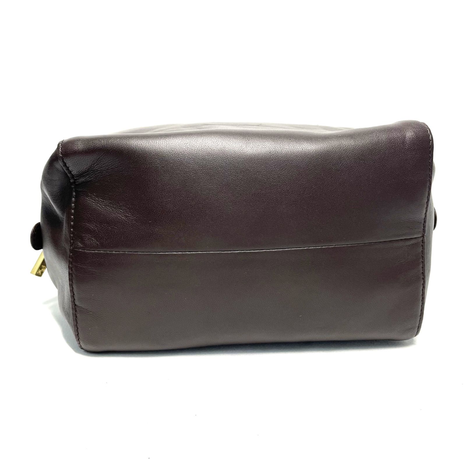 LOEWE ロエベ レザー ハンドバッグ ミニボストンバッグ ブラウン