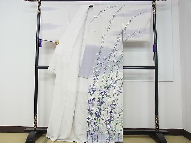 平和屋本店■極上　十日町　加賀草木友禅の第一人者　田村哲彦　訪問着　枝花文　暈し染め　逸品　CZAA0247s4 平和屋本店□極上 十日町 加賀草木友禅の第一人者 田村哲彦 訪問着 枝