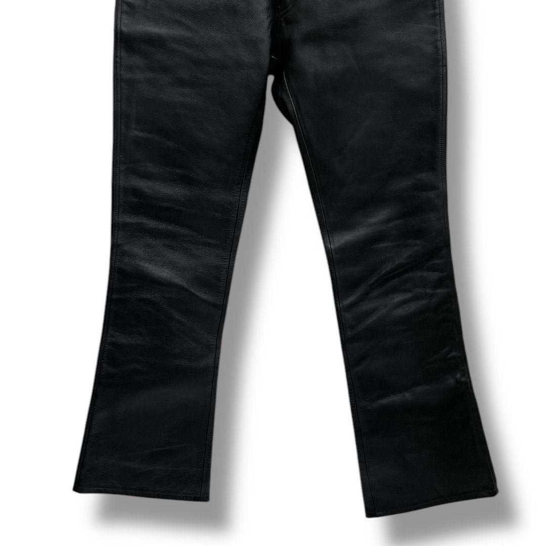 Y2 leather 馬革 ライダース パンツ W32 レザー 本革 ブラック Y2 leather 馬革 ライダース パンツ W32 レザー 本革 ブラック Y2