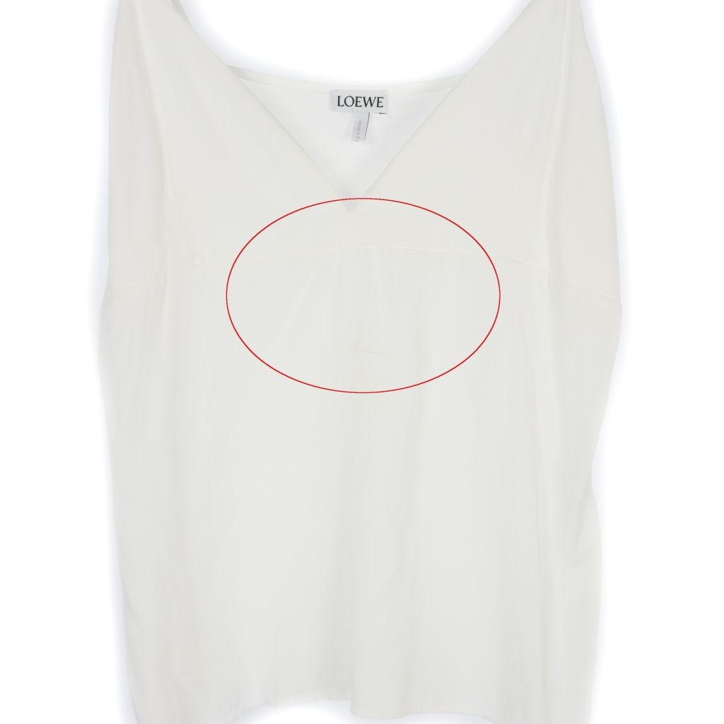 ロエベ LOEWE Paula's Ibiza Macrame Top マクラメレース コットンオーガンジー ブラウス チュニック シースルー 32 白 ホワイト ロエベ LOEWE Paula's Ibiza Macrame Top マクラメレース