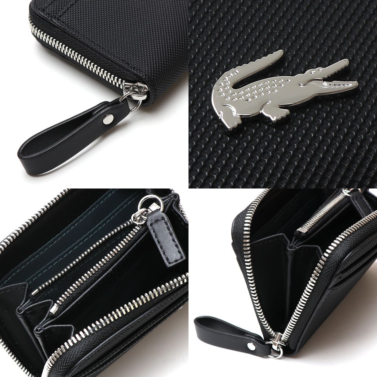 LACOSTE メンズ ミニ財布 LACOSTE NF4375 ブラック 黒 小銭入れ