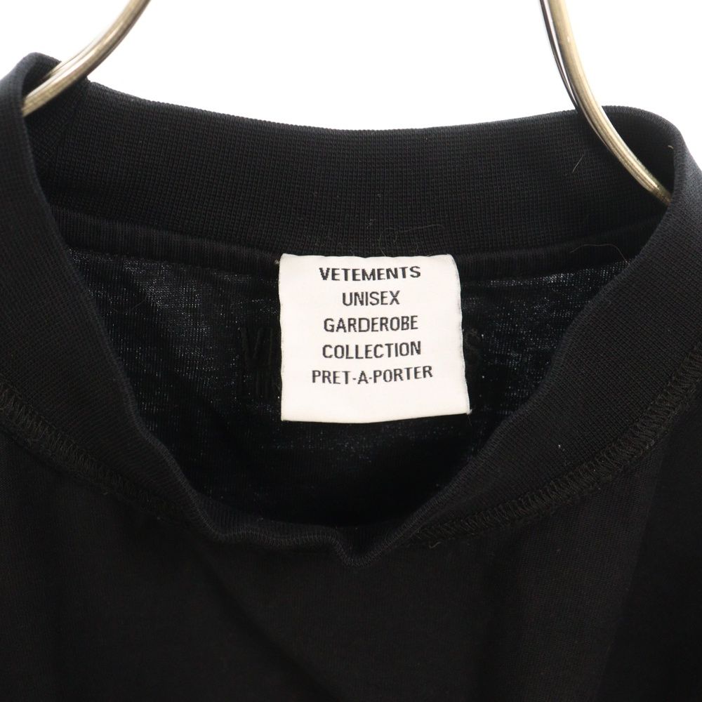 VETEMENTS (ヴェトモン) 22SS ALL BLACK INSIDE OUT T-SHIRT