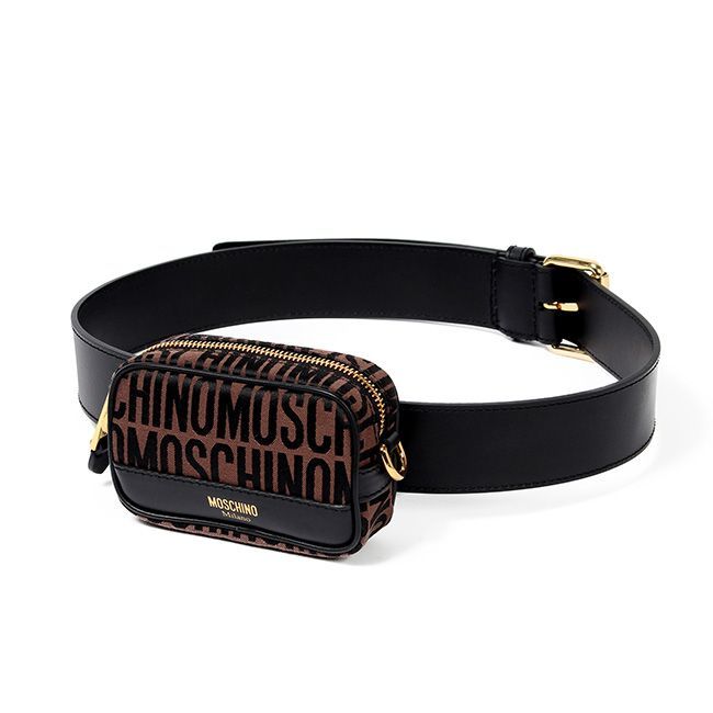 【新品未使用】 MOSCHINO モスキーノ ベルトバッグ ウエストポーチ POUCH DETAILED BELT BAG レディース  B80088268