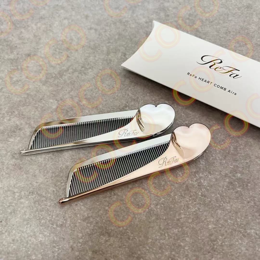 ヘアブラシ・コーム ReFa heart comb aira ReFa HEART COMB New ReFa Aira Heart compact folding Comb Rose Gold Japan | eBay