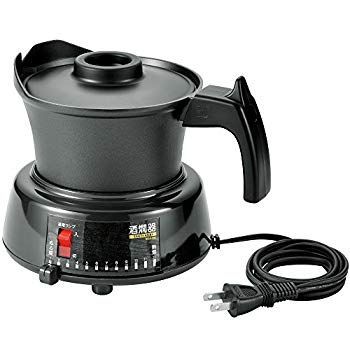 【】【非常に良い】酒燗器 2.5合 電気式 ブラック w17b8b5