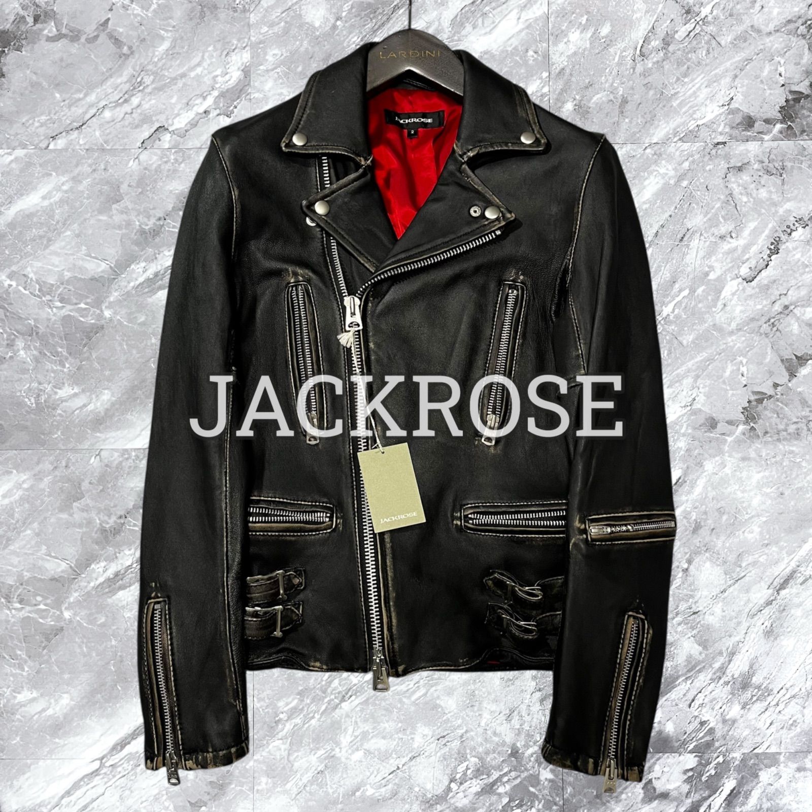 JACKROSE ジャックローズ ダブルライダースジャケット レザー 本革 羊