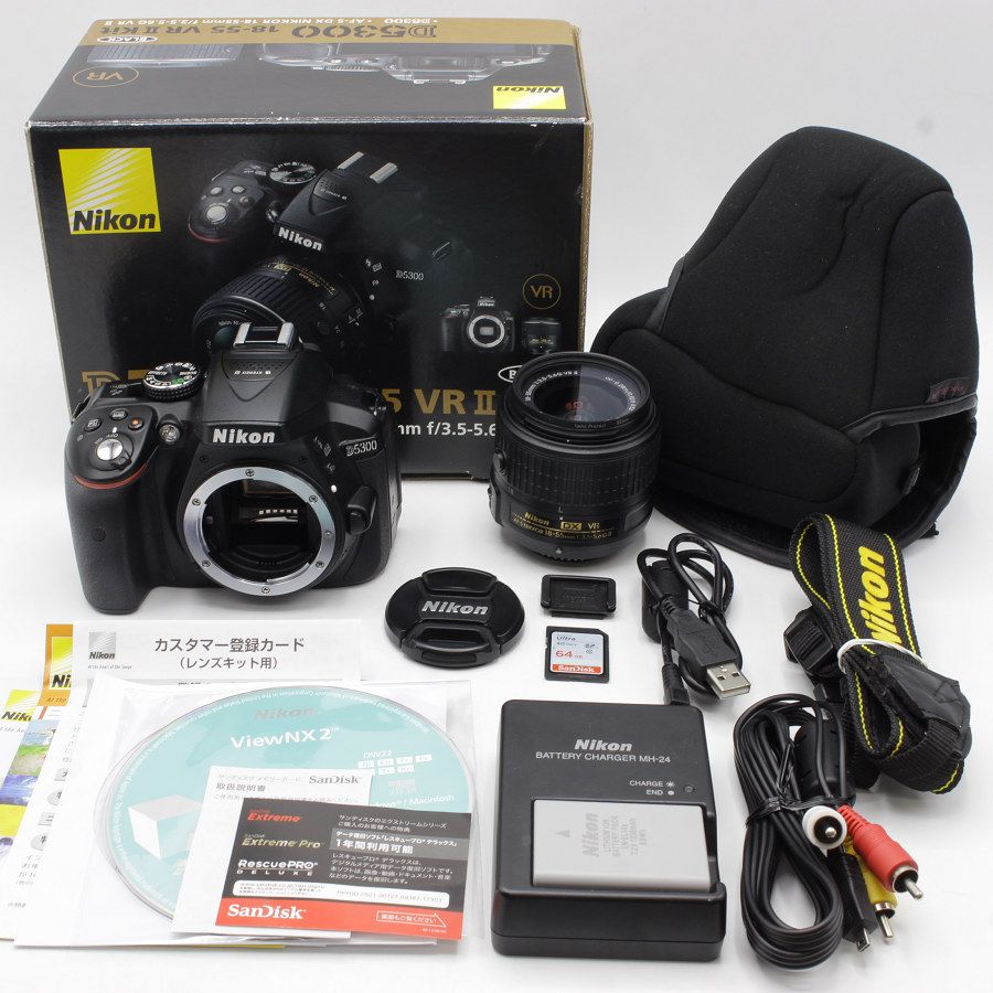 美品】Nikon D5300 18-55 VR II レンズキット デジタル一眼レフカメラ