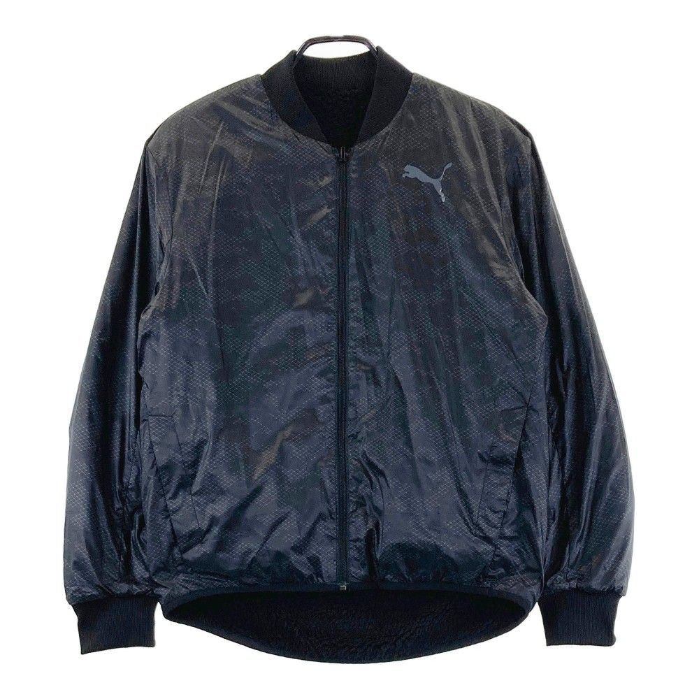 サイズ：S PUMA GOLF プーマゴルフ  ボアリバーシブル ジップジャケット カモフラ柄 ブラック系 [240101312136] ゴルフウェア メンズ ストスト