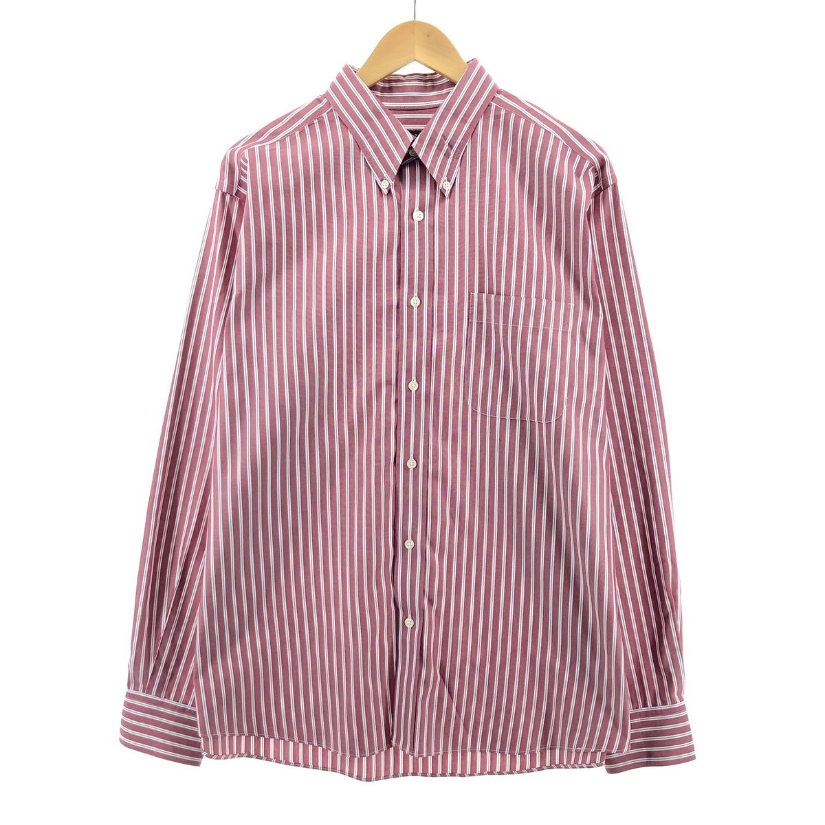 古着 エディーバウアー Eddie Bauer RELAXED FIT 長袖 ボタンダウンストライプシャツ メンズL/eaa385641