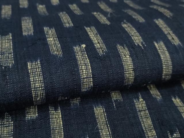 平和屋本店□極上 浦野理一 経節紬 背抜き仕立て 市松文様 逸品