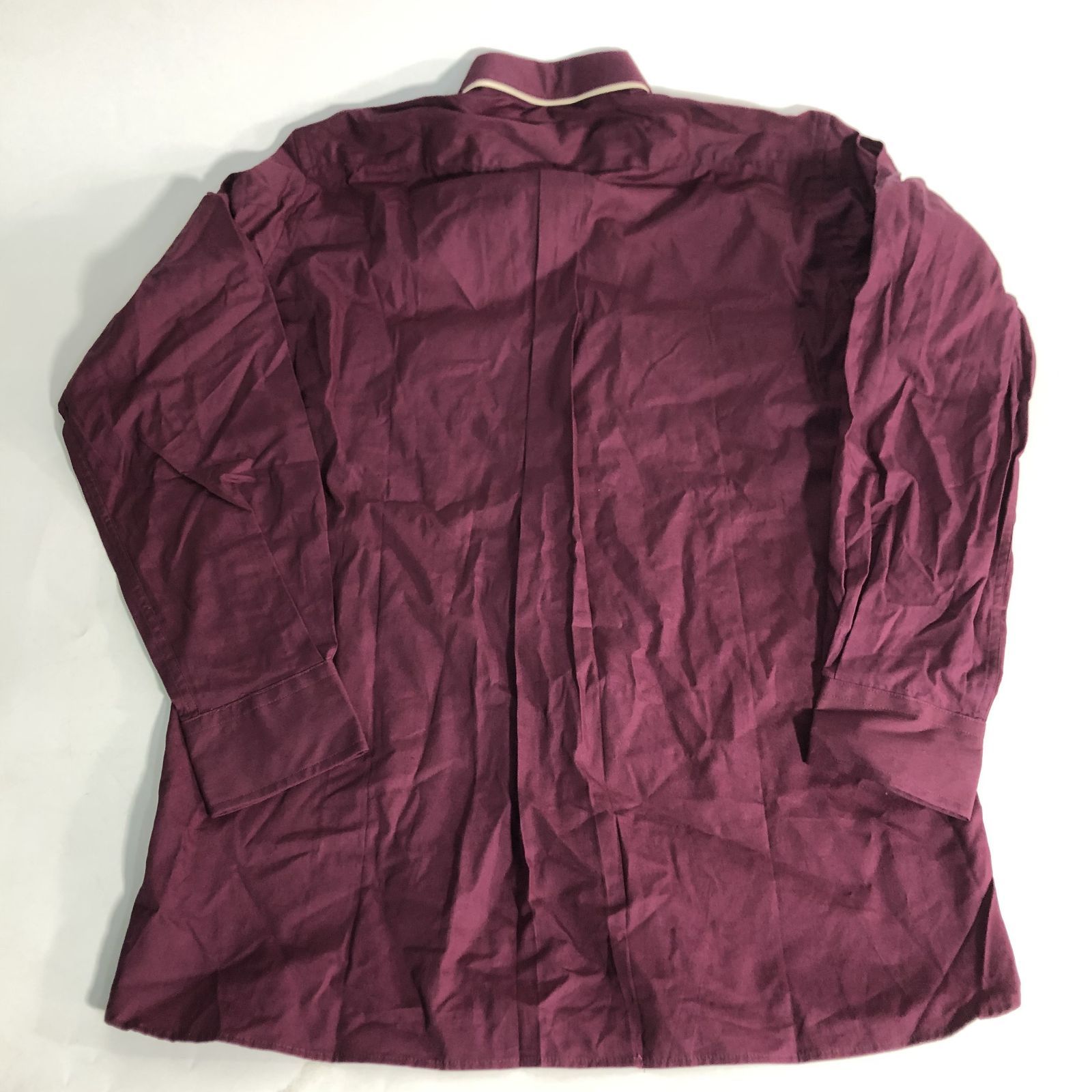 爆売り！ LAURENT SAINT YVES A0201-33-A イヴサンローラン メルカリ  - ワインレッド Sサイズ 未使用品 ドレスシャツ メンズ長袖ワイシャツ トップス