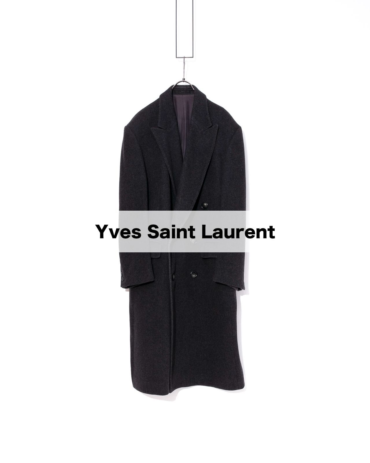 Yves Saint Laurent イヴ・サンローラン カシミア ロングコート - メルカリ