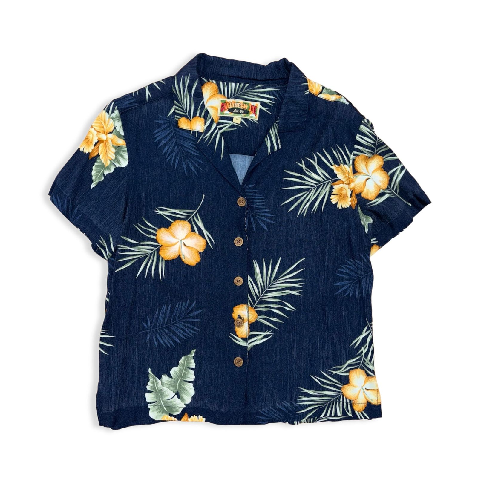 Vintage aloha shirt ヴィンテージ アロハシャツ オープンカラーココナッツボタン - メルカリ