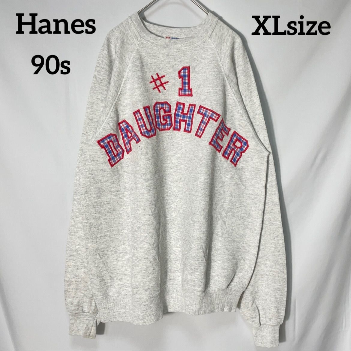Hanes】XL 90s チェック柄 刺繍 ワッペン ロゴ オーバーサイズ Hanes】XL 90s チェック柄 刺繍 ワッペン ロゴ オーバーサイズ