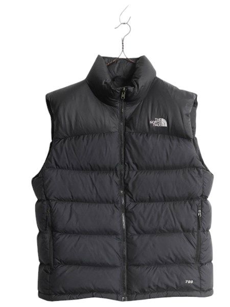 ノースフェイス ブラックダウンベスト メンズL THE NORTH FACE(ザ