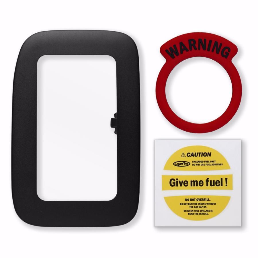 ハイエース 200系 フューエル リッド カバー ステッカー 2色リングセット ガラスリッド フューエルカバー 給油口 シール トヨタ カスタム