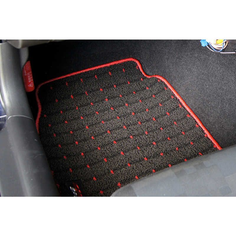 海外ファッション通販。 MONSTERSPORT フロアマット カプチーノ EA11R EA21R MT車用 ブラック×レッド 894501-2800M お早めにどうぞ！！