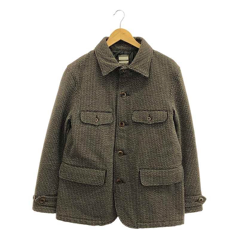MOMOTARO JEANS / 桃太郎ジーンズ | Beach Cross Jacket / ごま塩 ビーチクロス ジャケット / キルティング総裏地 | 40 | ブラウン系 | メンズ MOMOTARO JEANS / 桃太郎ジーンズ | Beach Cross Jacket / ごま塩