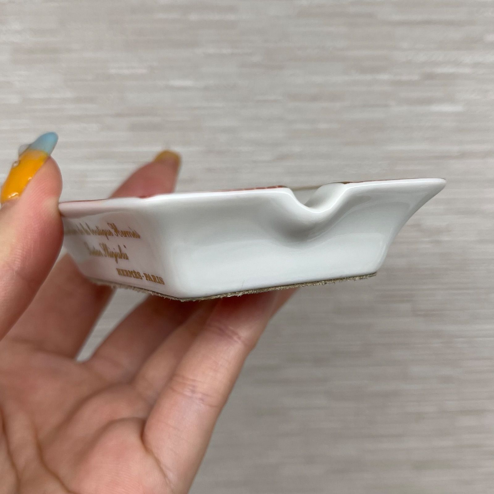 新品同様品】HERMES エルメス ホースモチーフ アッシュトレイ 陶器