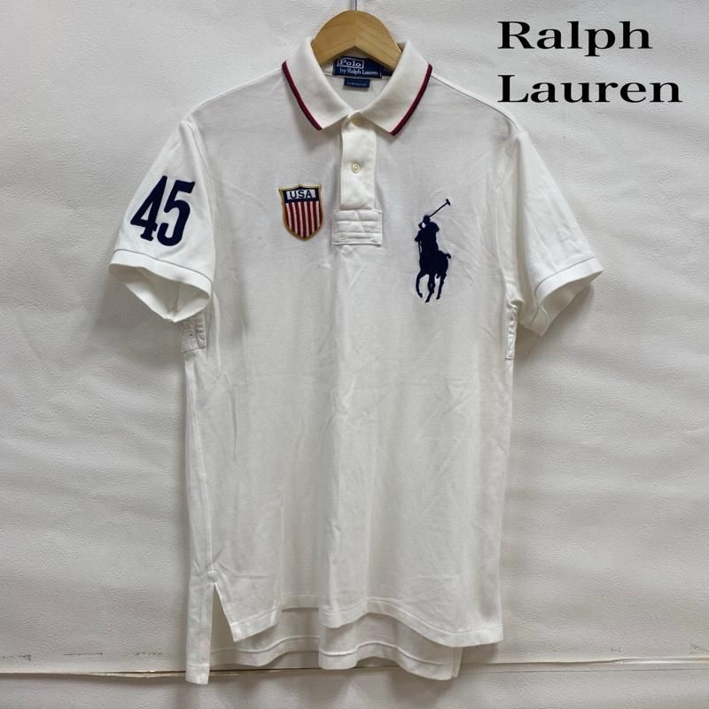 Polo by RALPH LAUREN ポロバイラルフローレン ポロシャツ 半袖 CUSTOM FIT ビッグポニー USA シニール ワッペン ナンバリング MNBLKNIM1A00012