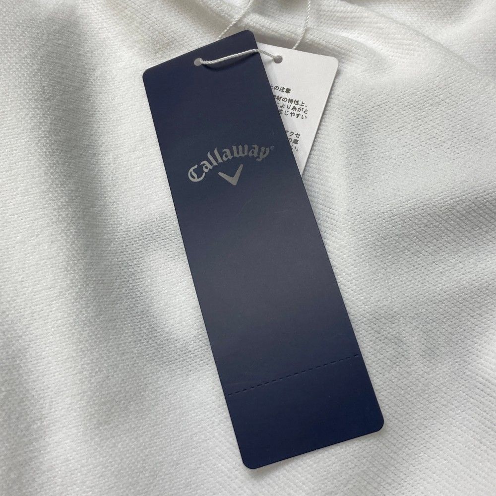 サイズ：L CALLAWAY キャロウェイ  フロントロゴ クルーネック長袖Tシャツ  ホワイト系 [240101415263] ゴルフウェア レディース ストスト サイズ：L CALLAWAY キャロウェイ フロントロゴ クルーネック