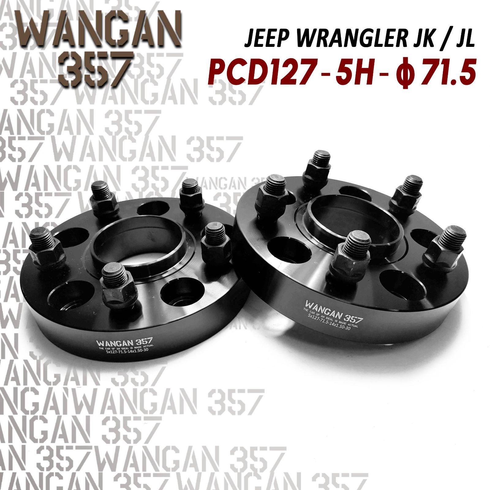 WANGAN357 ジープ ラングラー JEEP WRANGLER JK (07~18) 専用設計 厚み 30ｍｍ PCD127 5穴 5x127  ハブ径71.5φ スペーサー ワンガン 湾岸 - メルカリ