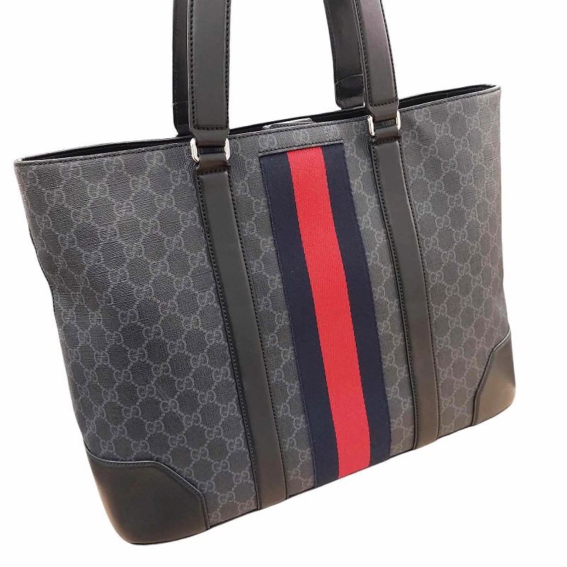 GUCCI シェリーライン GG トートバッグ ブラック レザー 【公式通販】
