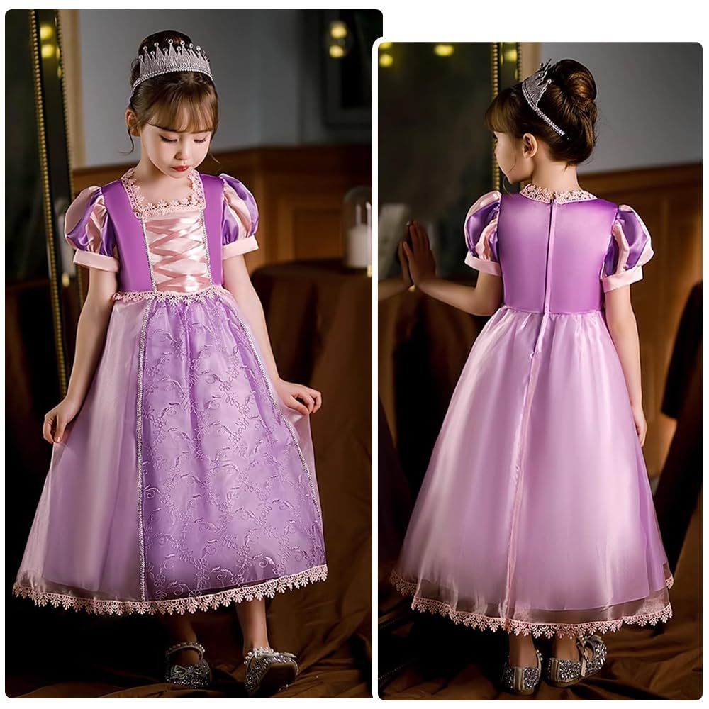特価』 [Agture] ラプンツェル風 ドレス コスプレ 子供 ディズニー塔の