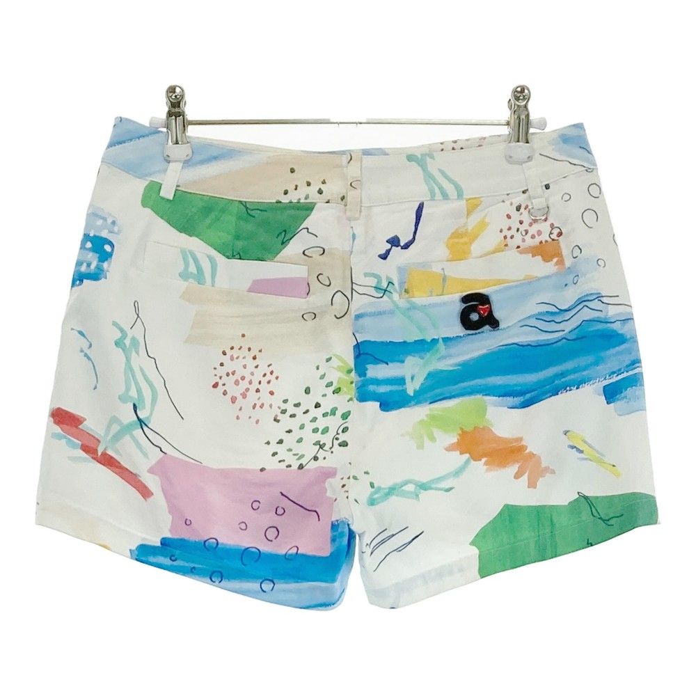 archivio - coco 中古 アルチビオ archivio レディース ショートパンツ 38(M) 白×黄 ホワイト×イエロー 裏地付き 花柄 archivio - coco 中古 アルチビオ archivio レディース ショート