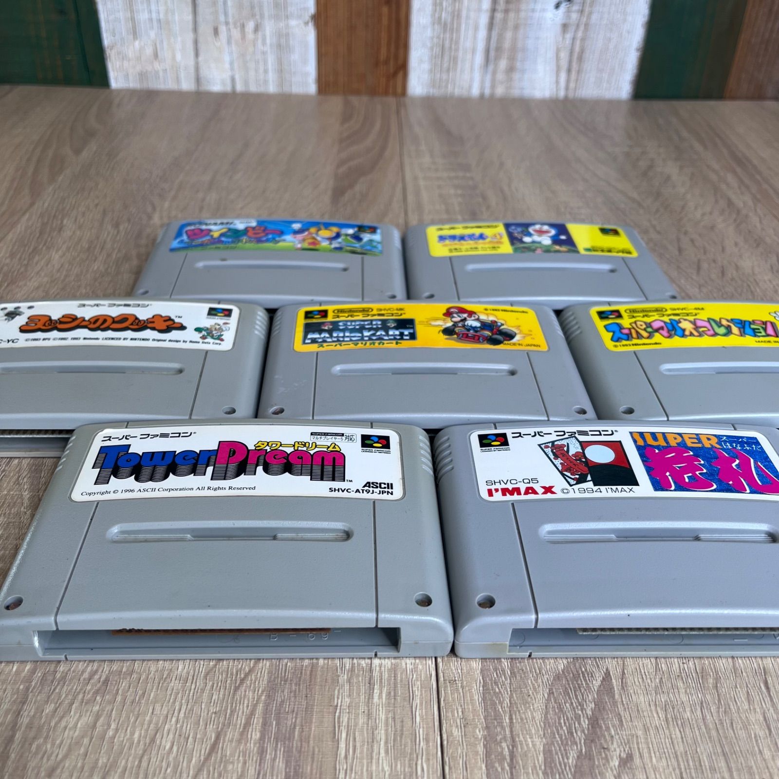 スーパーファミコン本体＋ソフト7本セット　マリオカートなど 任天堂 スーパーファミコン 本体 すぐ遊べるセット ソフト付