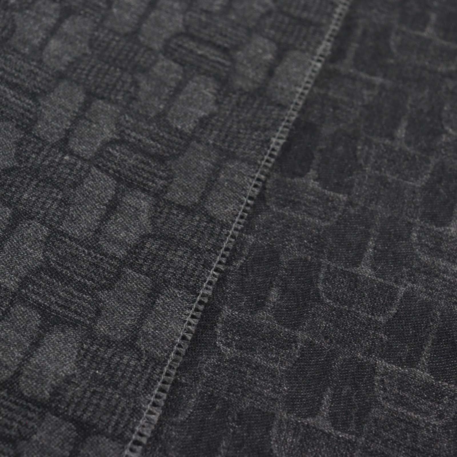 極美品○GUCCI グッチ カシミヤ シルク ロゴ刺繍 フリンジ付き