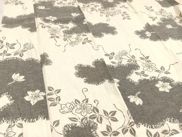 平和屋着物＊夏物　小紋　紗　唐草文　洗える着物　AABA2781jd 平和屋着物＊夏物 小紋 紗 唐草文 洗える着物 AABA2781jd