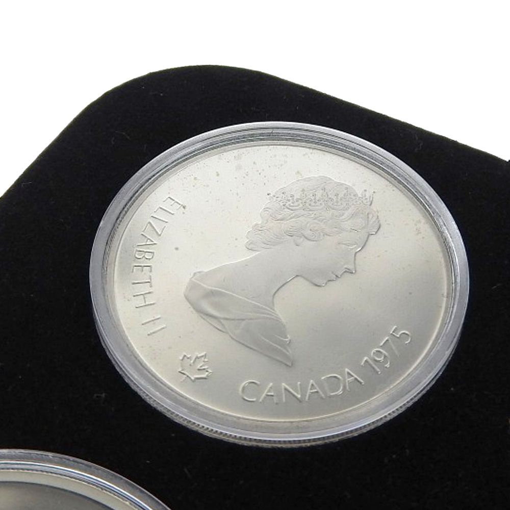 本物保証】 箱付 美品 モントリオールオリンピック 記念銀貨 10ドル×2