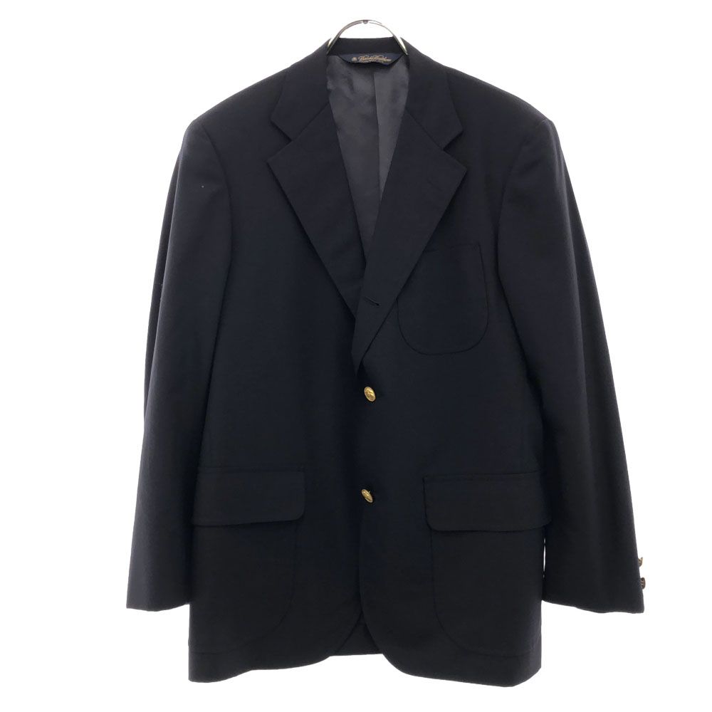 ブルックスブラザーズ ウール100% テーラードジャケット 37SHT ブラック Brooks Brothers メンズ