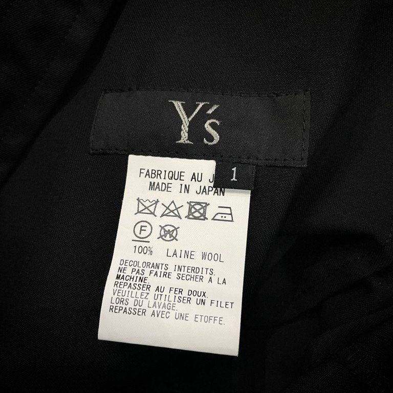 Y's 18SS ウールギャバジンドローストリングワイドストレートイージー ...