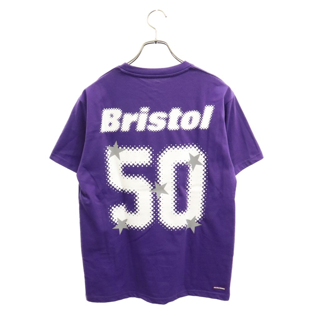 F.C.R.B./F.C.Real Bristol/FCRB (エフシーアールビー/エフシーレアルブリストル) 23AW 50 LETTERED EMBLEM TEE 50レタード エンブレム 半袖Tシャツ カットソー パープル FCRB-232086