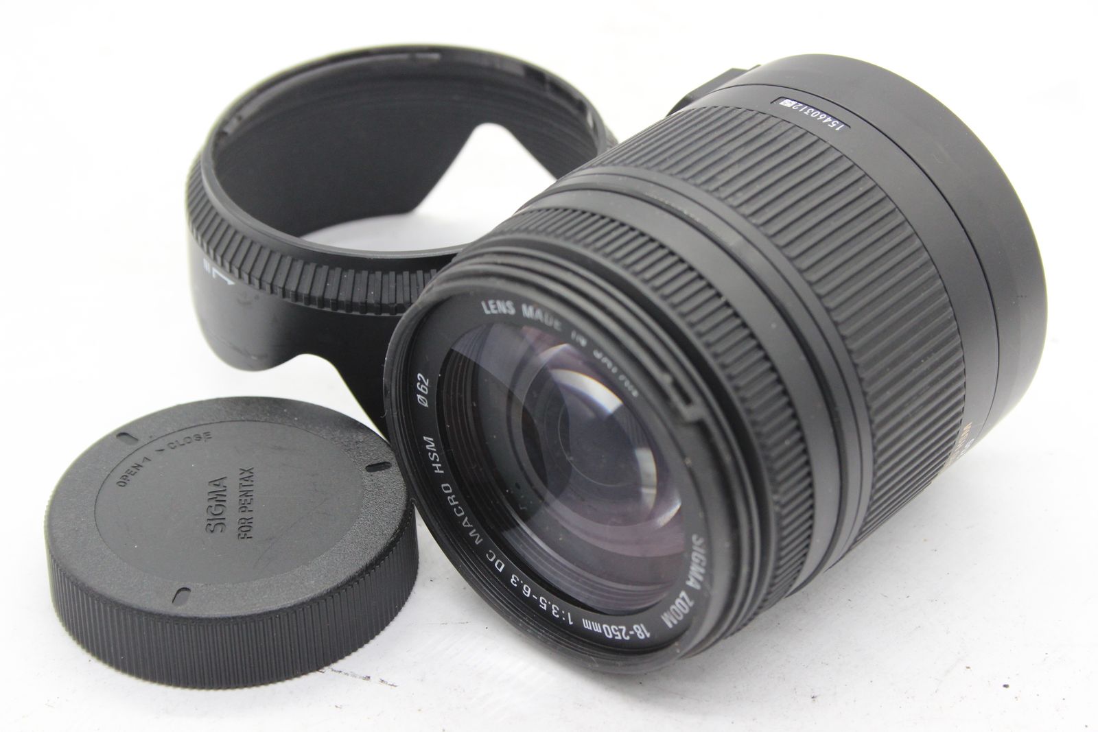 【返品保証】 シグマ Sigma Zoom 18-250mm F3.5-6.3 DC Macro HSM フード付き ペンタックスマウント レンズ  s5515