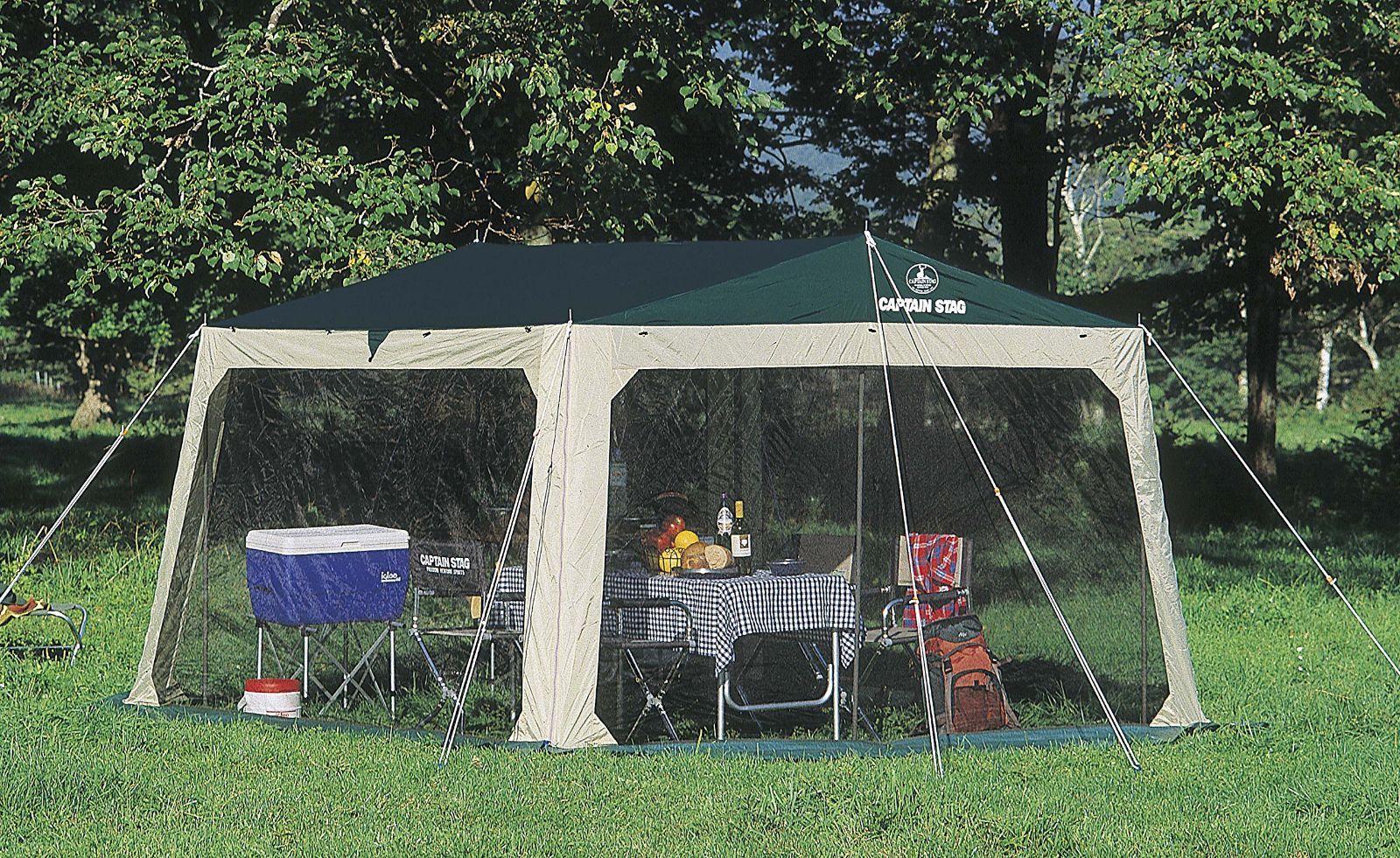 CAPTAIN STAG - キャプテンスタッグ M-3154 プレーナメッシュ タープ セット Amazon.com: Captain Stagg (CAPTAIN STAG) planar mesh tarp