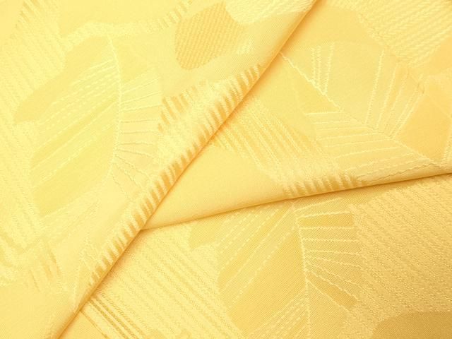 平和屋着物●上質な色無地 舞葉地紋 支子色 ロング丈 正絹 ♥ DAAY2493op