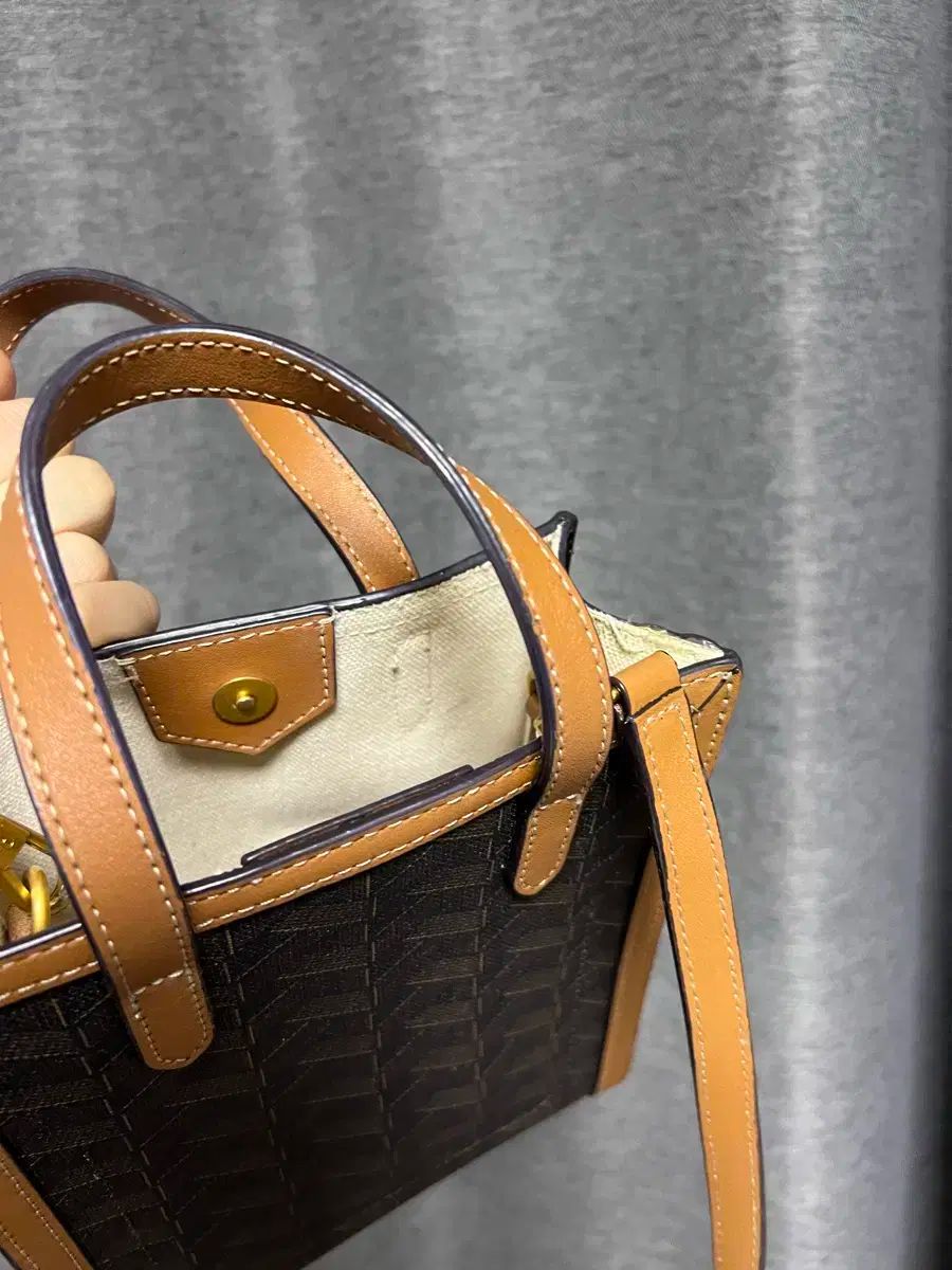 お洒落女子は必見！ JILL STUART ジル スチュアート ブラウン パターン 柄 ミニ トートバッグ