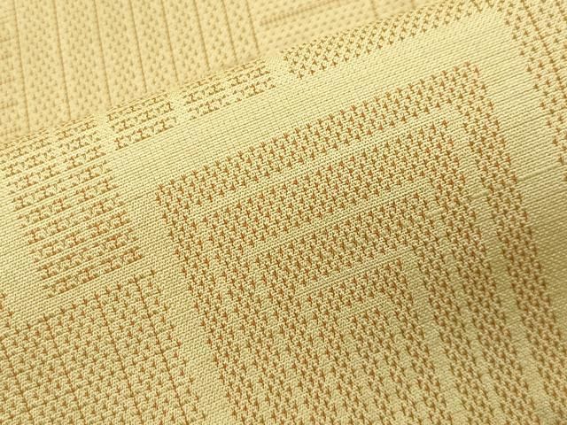 平和屋着物▽上質な紬 単衣 色紙重ね吉祥文 正絹 逸品 CAAV8905gh