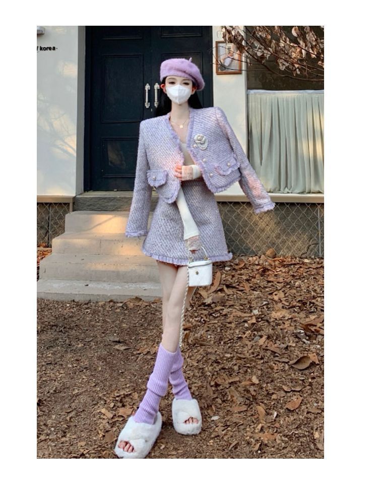 ツイード セットアップ レディース ジャケット スカート ツイード 秋冬