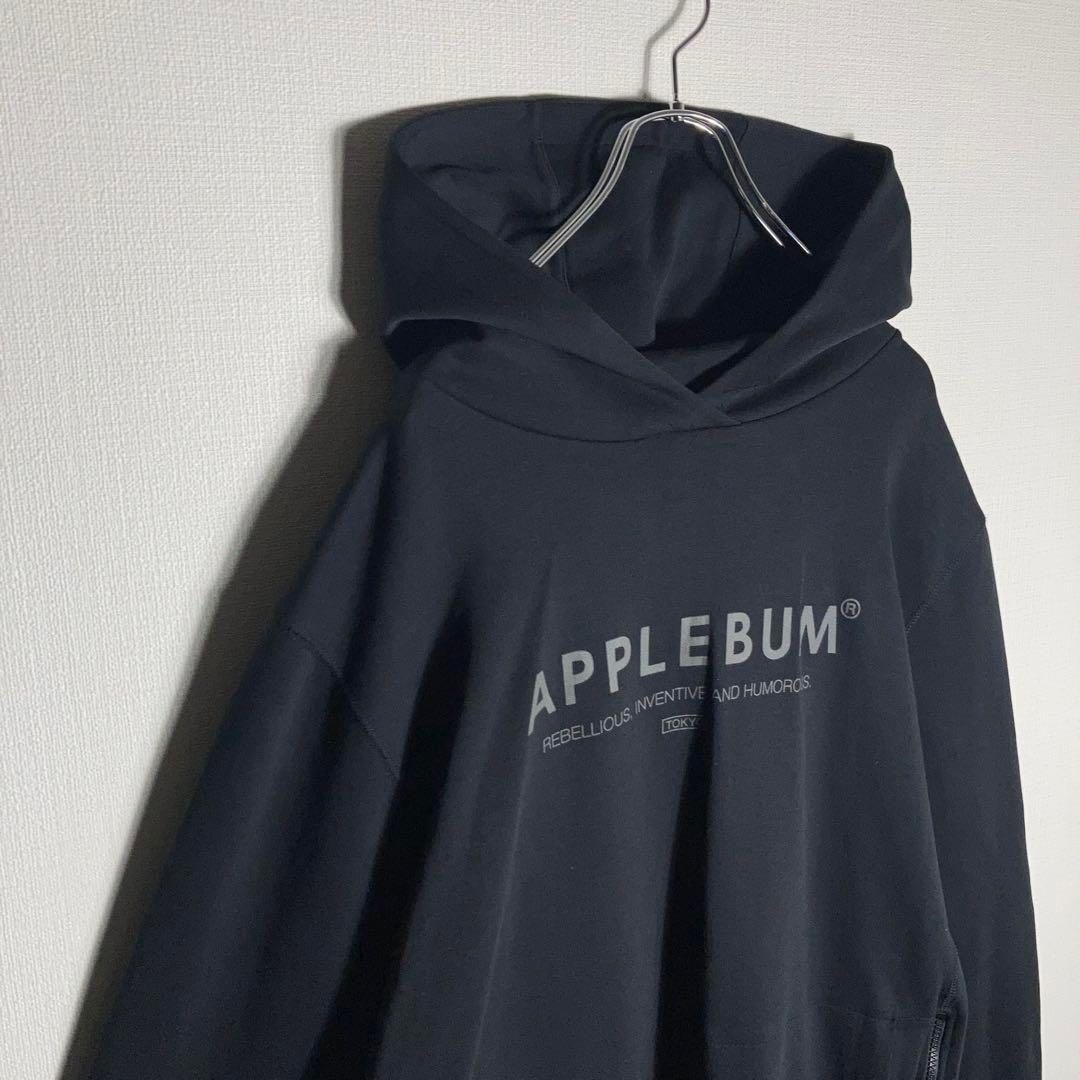 美品 APPLEBUM ヤンキース コラボパーカー 刺繍ロゴ ゆるだぼ 黒 XL 美品 APPLEBUM ヤンキース コラボパーカー 刺繍ロゴ ゆるだぼ 黒 XL
